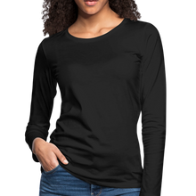 Load image into Gallery viewer, Women&#39;s Premium Slim Fit Long Sleeve T-Shirt - black