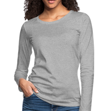 Load image into Gallery viewer, Women&#39;s Premium Slim Fit Long Sleeve T-Shirt - heather gray