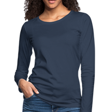 Load image into Gallery viewer, Women&#39;s Premium Slim Fit Long Sleeve T-Shirt - navy