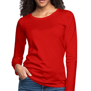 Women's Premium Slim Fit Long Sleeve T-Shirt - red