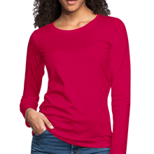 Load image into Gallery viewer, Women&#39;s Premium Slim Fit Long Sleeve T-Shirt - dark pink