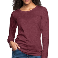 Load image into Gallery viewer, Women&#39;s Premium Slim Fit Long Sleeve T-Shirt - heather burgundy