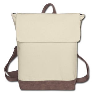 Canvas Backpack - ivory/brown