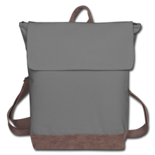 Load image into Gallery viewer, Canvas Backpack - gray/brown