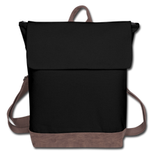 Load image into Gallery viewer, Canvas Backpack - black/brown