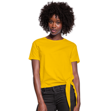 Load image into Gallery viewer, Women&#39;s Knotted T-Shirt - sun yellow