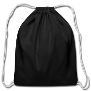 Cotton Drawstring Bag - black