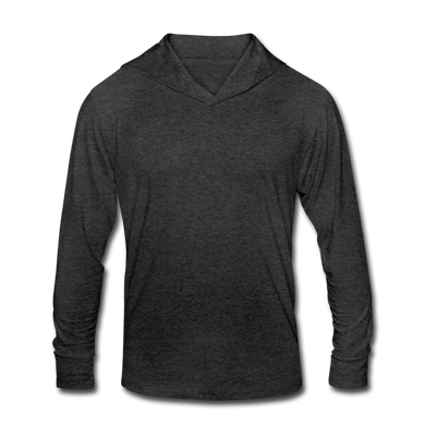 Unisex Tri-Blend Hoodie Shirt - heather black