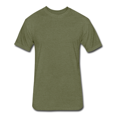 Fitted Cotton/Poly T-Shirt by Next Level - heather military green