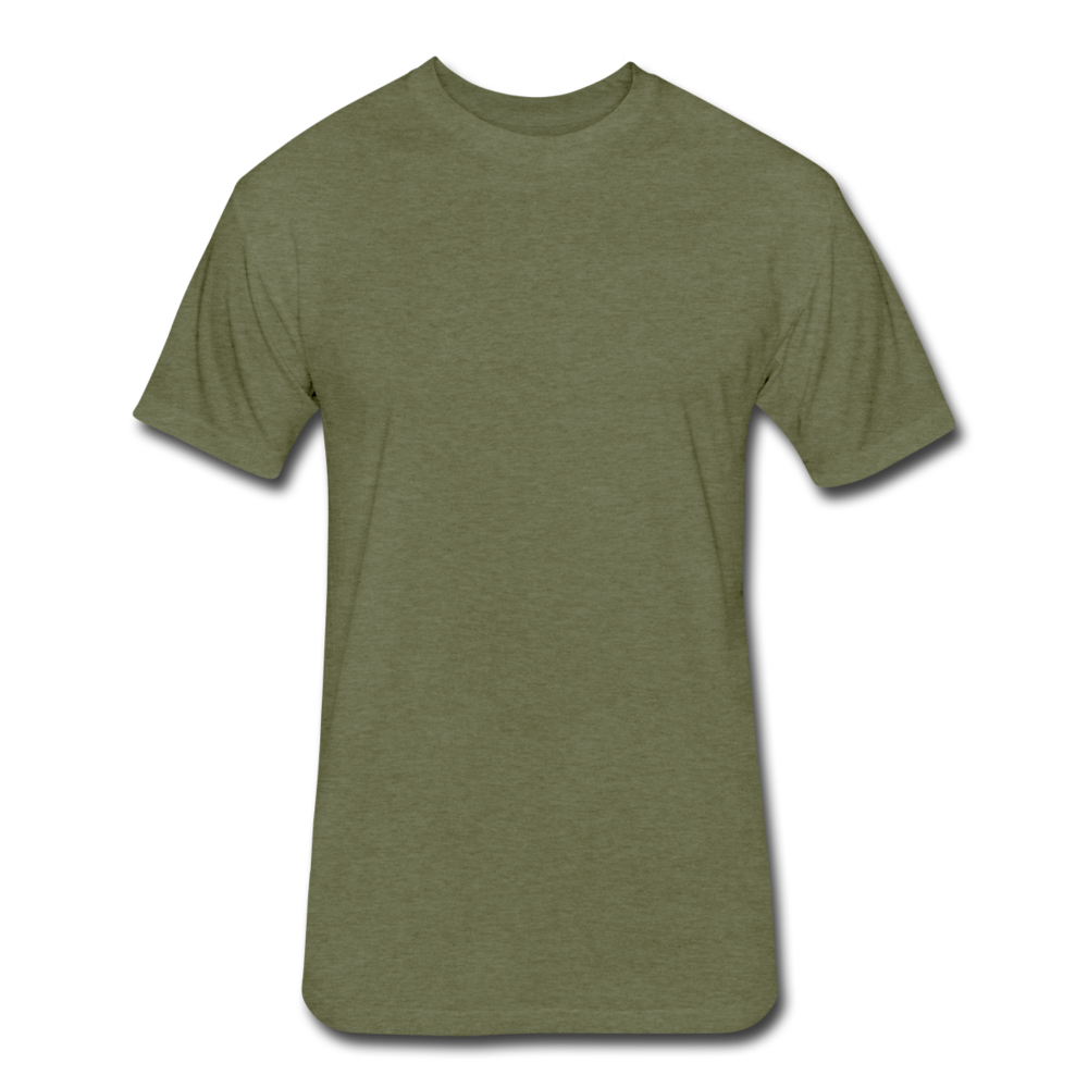 Fitted Cotton/Poly T-Shirt by Next Level - heather military green