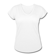 Load image into Gallery viewer, Women&#39;s Tri-Blend V-Neck T-Shirt - white