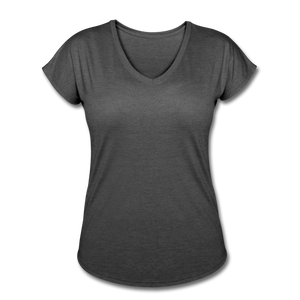 Women's Tri-Blend V-Neck T-Shirt - deep heather