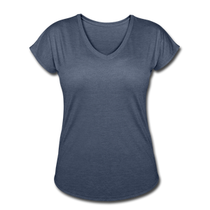 Women's Tri-Blend V-Neck T-Shirt - navy heather