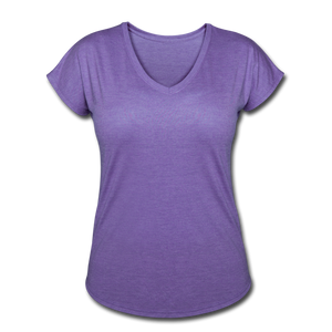 Women's Tri-Blend V-Neck T-Shirt - purple heather