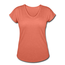 Load image into Gallery viewer, Women&#39;s Tri-Blend V-Neck T-Shirt - heather bronze