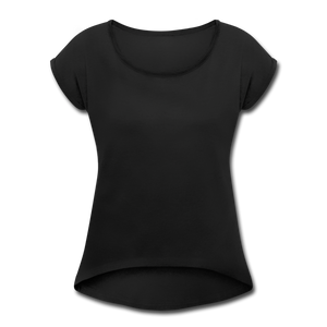 Women's Roll Cuff T-Shirt - black