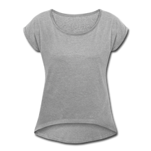 Load image into Gallery viewer, Women&#39;s Roll Cuff T-Shirt - heather gray