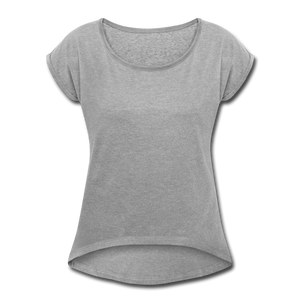 Women's Roll Cuff T-Shirt - heather gray