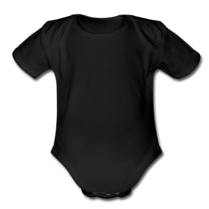 Organic Short Sleeve Baby Bodysuit - black