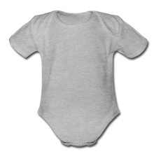 Load image into Gallery viewer, Organic Short Sleeve Baby Bodysuit - heather gray