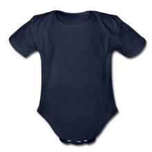 Load image into Gallery viewer, Organic Short Sleeve Baby Bodysuit - dark navy