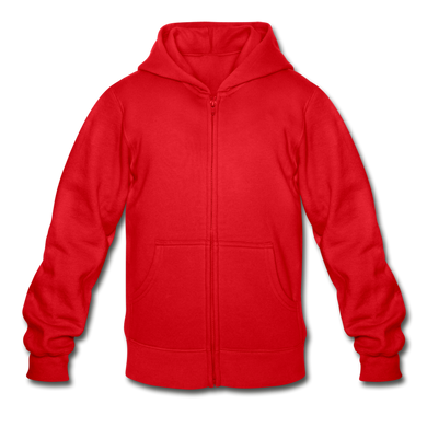 Gildan Heavy Blend Youth Zip Hoodie - red