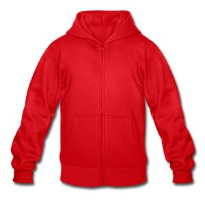 Gildan Heavy Blend Youth Zip Hoodie - red