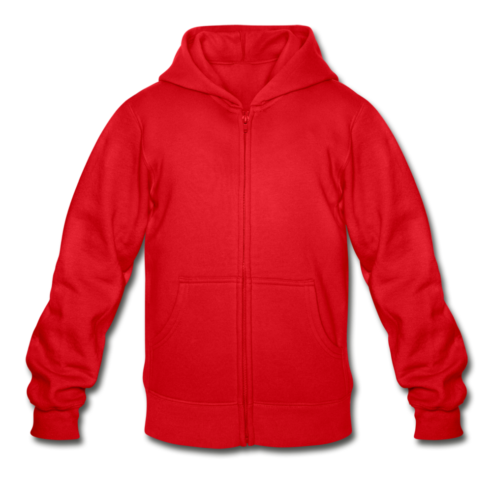 Gildan Heavy Blend Youth Zip Hoodie - red