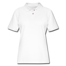 Load image into Gallery viewer, Women&#39;s Pique Polo Shirt - white