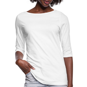 Women's 3/4 Sleeve Shirt - white