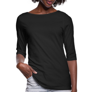 Women's 3/4 Sleeve Shirt - black