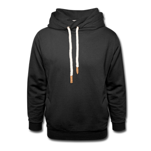 Unisex Shawl Collar Hoodie - black