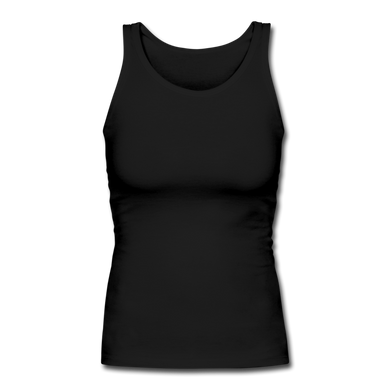 Women's Longer Length Fitted Tank - black