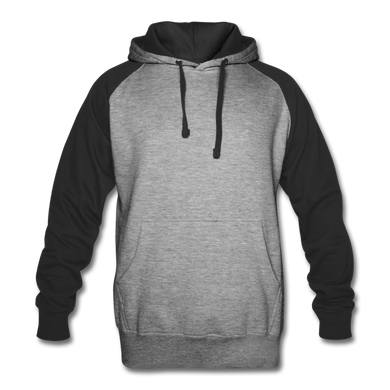 Colorblock Hoodie - heather gray/black