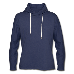 Unisex Lightweight Terry Hoodie - heather navy