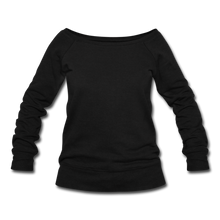 Load image into Gallery viewer, Women&#39;s Wideneck Sweatshirt - black