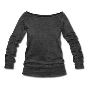 Women's Wideneck Sweatshirt - heather black