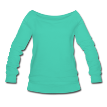 Load image into Gallery viewer, Women&#39;s Wideneck Sweatshirt - teal