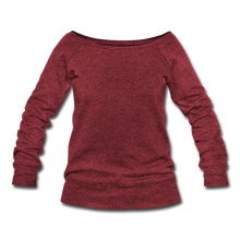 Load image into Gallery viewer, Women&#39;s Wideneck Sweatshirt - cardinal triblend