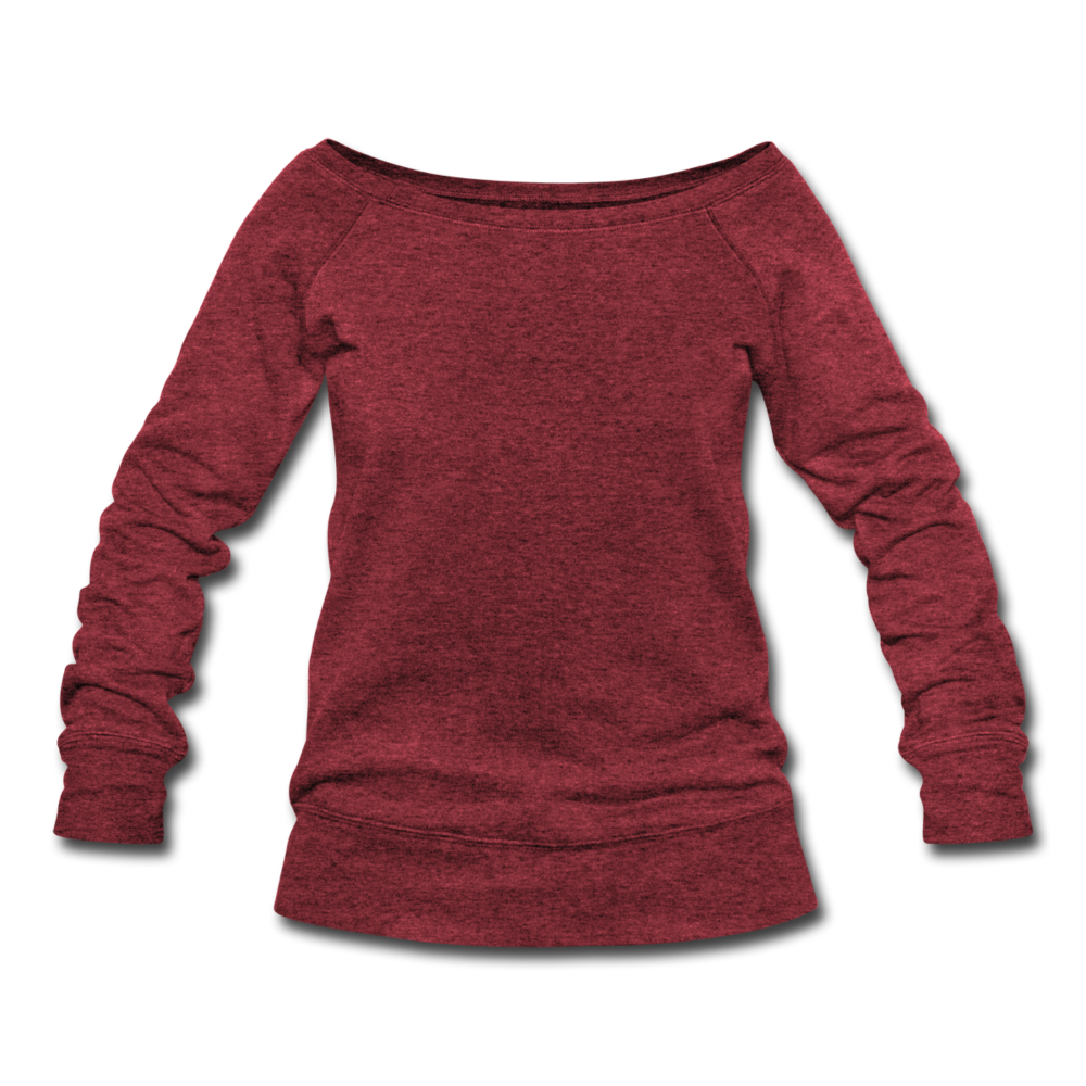 Women's Wideneck Sweatshirt - cardinal triblend