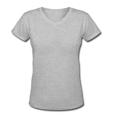 Load image into Gallery viewer, Women&#39;s V-Neck T-Shirt - gray