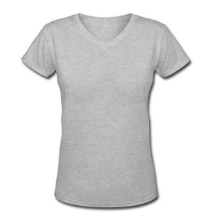 Women's V-Neck T-Shirt - gray