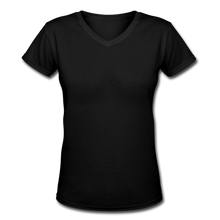 Load image into Gallery viewer, Women&#39;s V-Neck T-Shirt - black