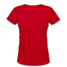 Load image into Gallery viewer, Women&#39;s V-Neck T-Shirt - red