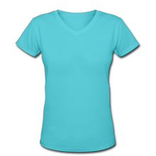 Load image into Gallery viewer, Women&#39;s V-Neck T-Shirt - aqua