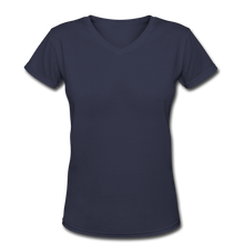 Load image into Gallery viewer, Women&#39;s V-Neck T-Shirt - navy