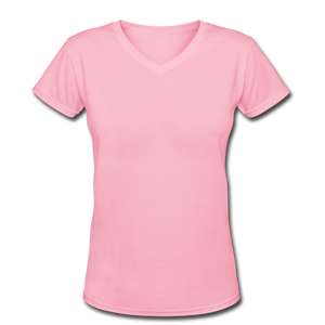 Women's V-Neck T-Shirt - pink