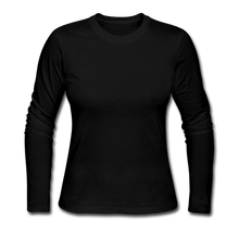 Load image into Gallery viewer, Women&#39;s Long Sleeve Jersey T-Shirt - black