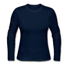 Load image into Gallery viewer, Women&#39;s Long Sleeve Jersey T-Shirt - navy